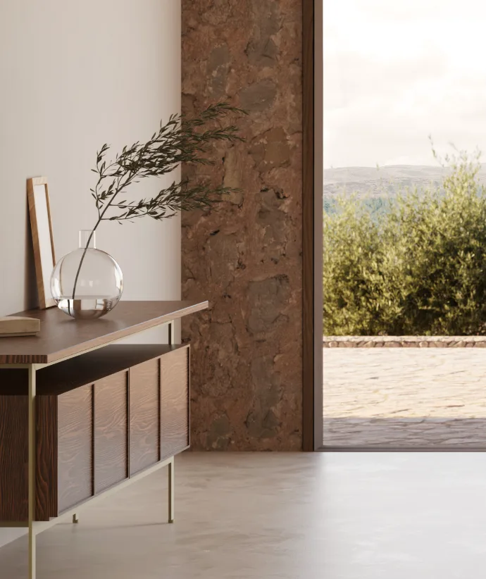Casa Marjada, comedor con olivos